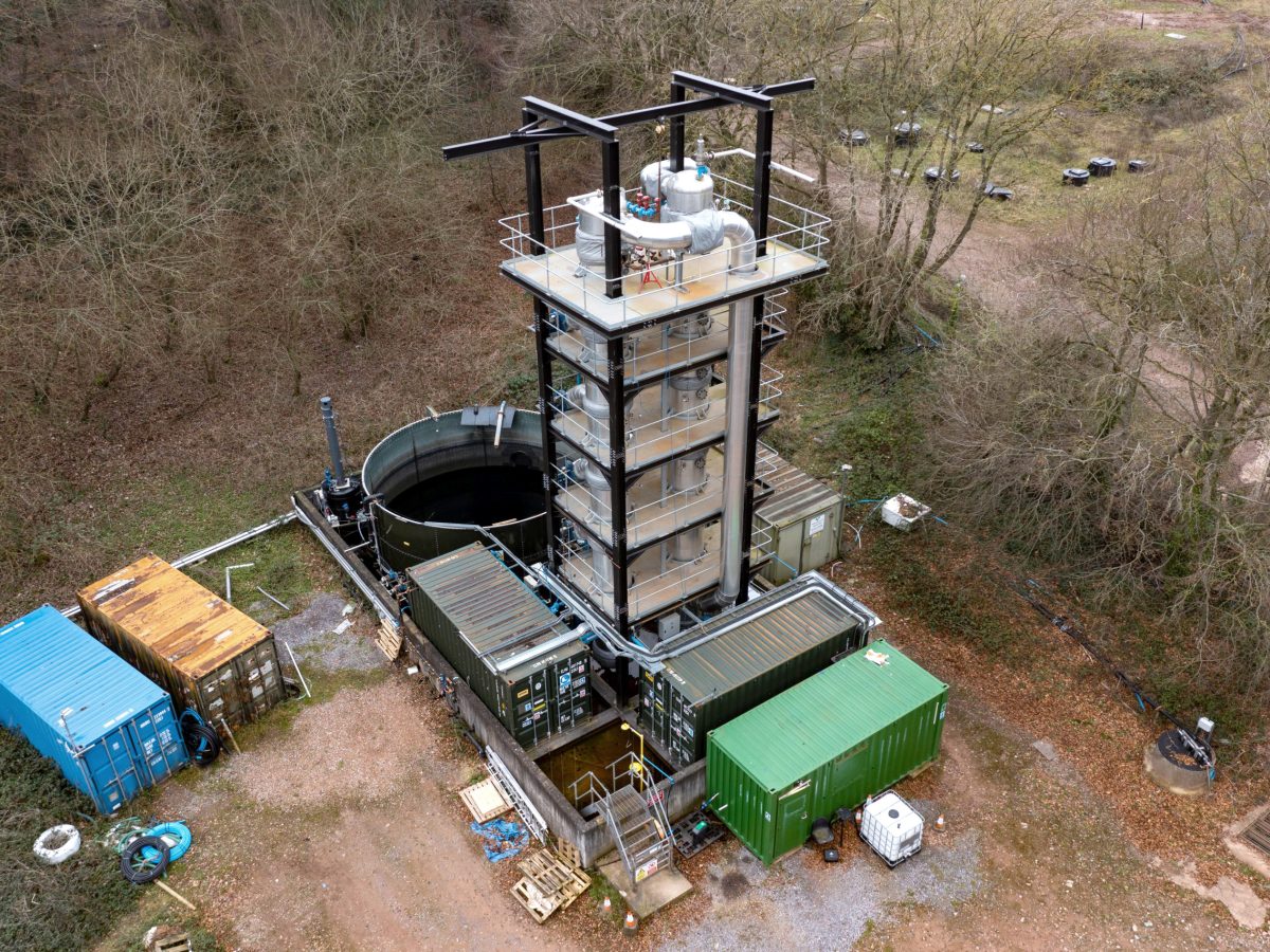 Aerial view of a LAT Water industrial wastewater treatment unit